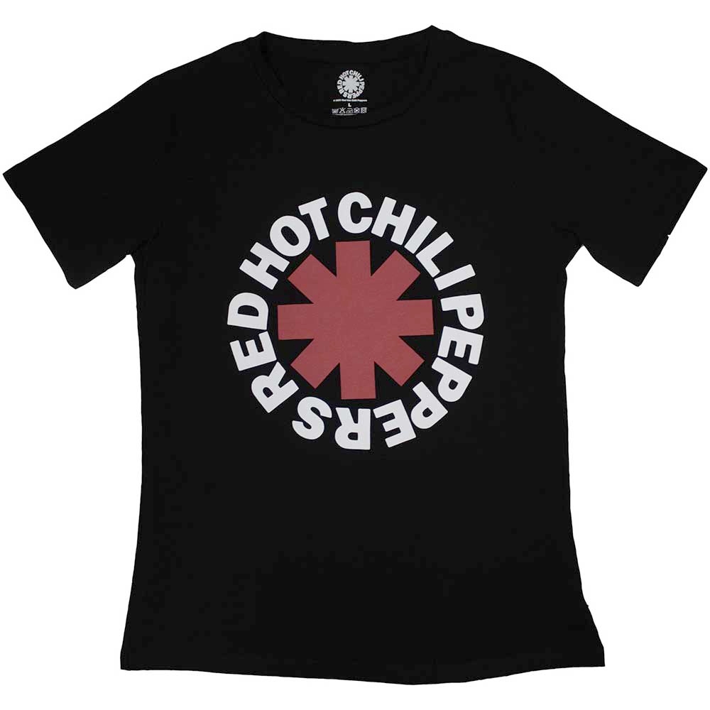 Red Hot Chili Peppers - Classic Asterisk Ladies Tshirt - Black
